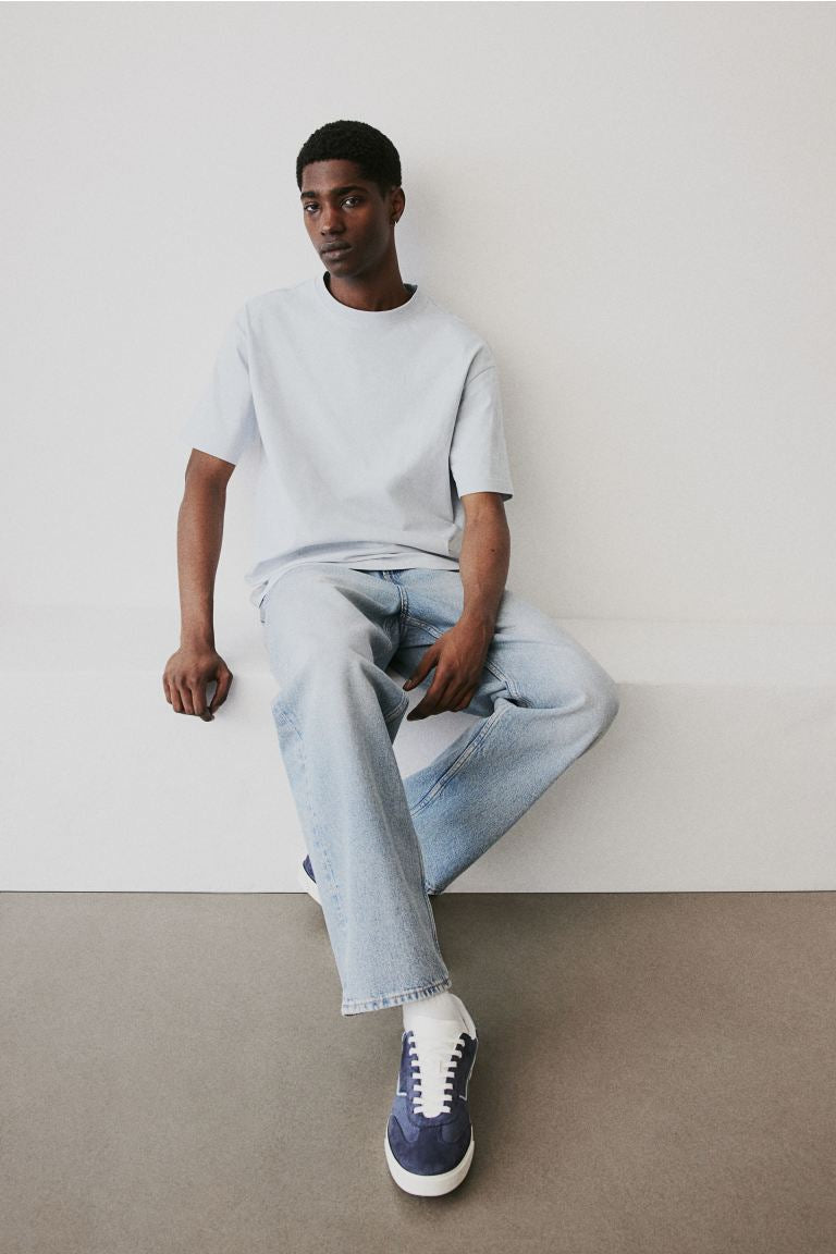 Loose Fit T-shirt -Light blue -0608945102