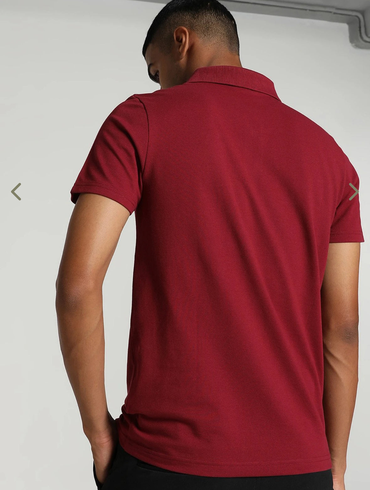 Puma Essentials Red Slim Fit Cotton Polo T-shirts-680817 49