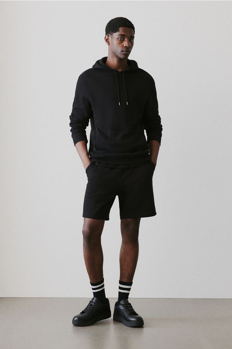 Regular Fit Sweatshorts -black-1224295001