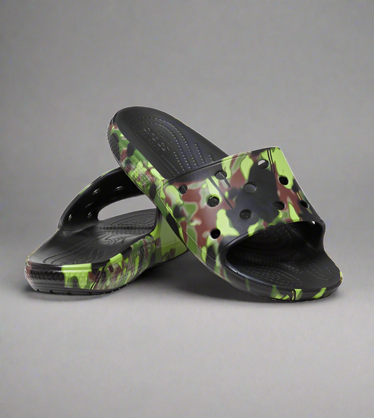 CLASSIC CROCS SPRAY CAMO SLIDE -208252-001