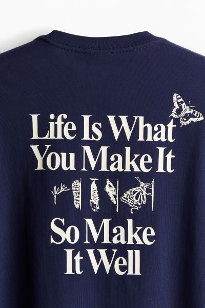 Loose Fit Printed T-shirt -1032522111