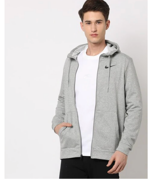 Logo Print Zip-Front Hoodie -cz6377-063