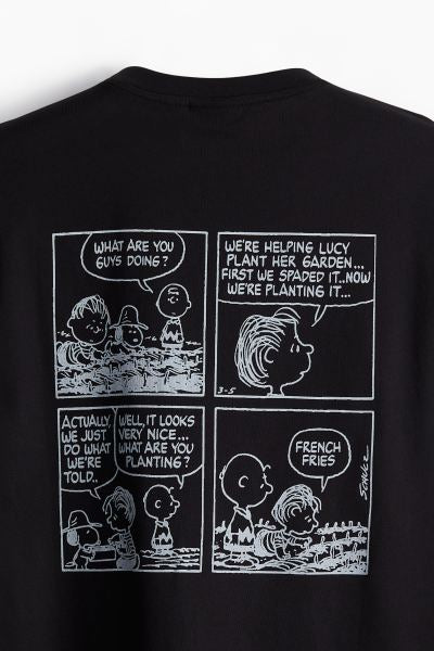 Regular Fit T-shirt -Black/Snoopy -0973277057