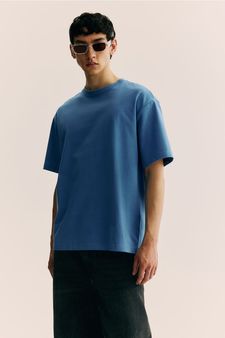 Loose Fit T-shirt -Blue -0608945119
