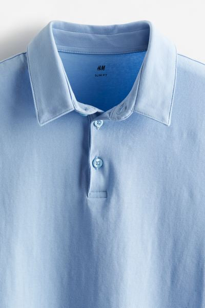 Slim Fit Polo shirt -Light blue -0956343063