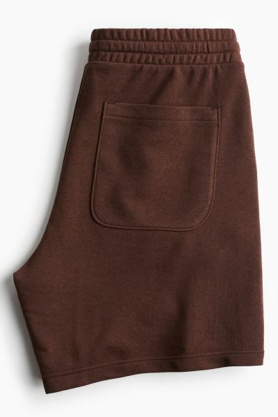 Regular Fit Sweatshorts -Brown -1224295009
