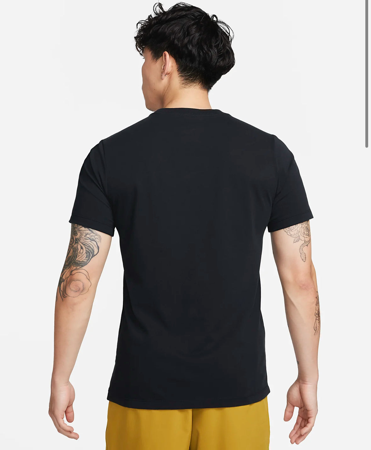 Men Logo Print Regular Fit Training T-Shirt-fj2465-010