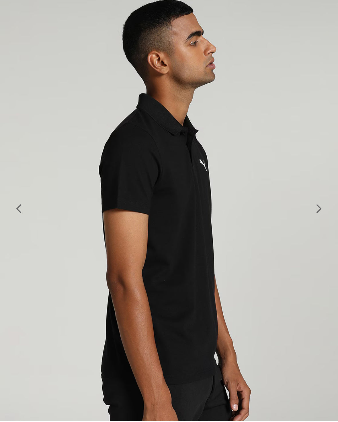 Slim Fit Polo T-Shirt With Logo Print-Black-687093 01