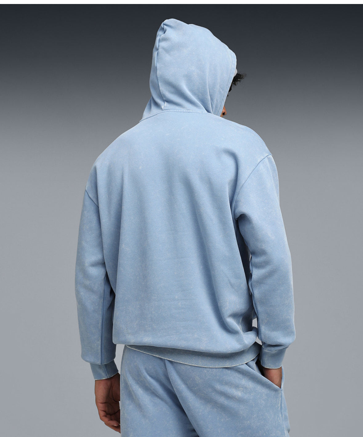 Puma ESS Elevated Wash Hoodie -Blue-68804934