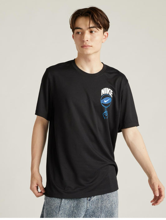 Men Solid Round neck Polyester Black T -Shirt-fz8098-010