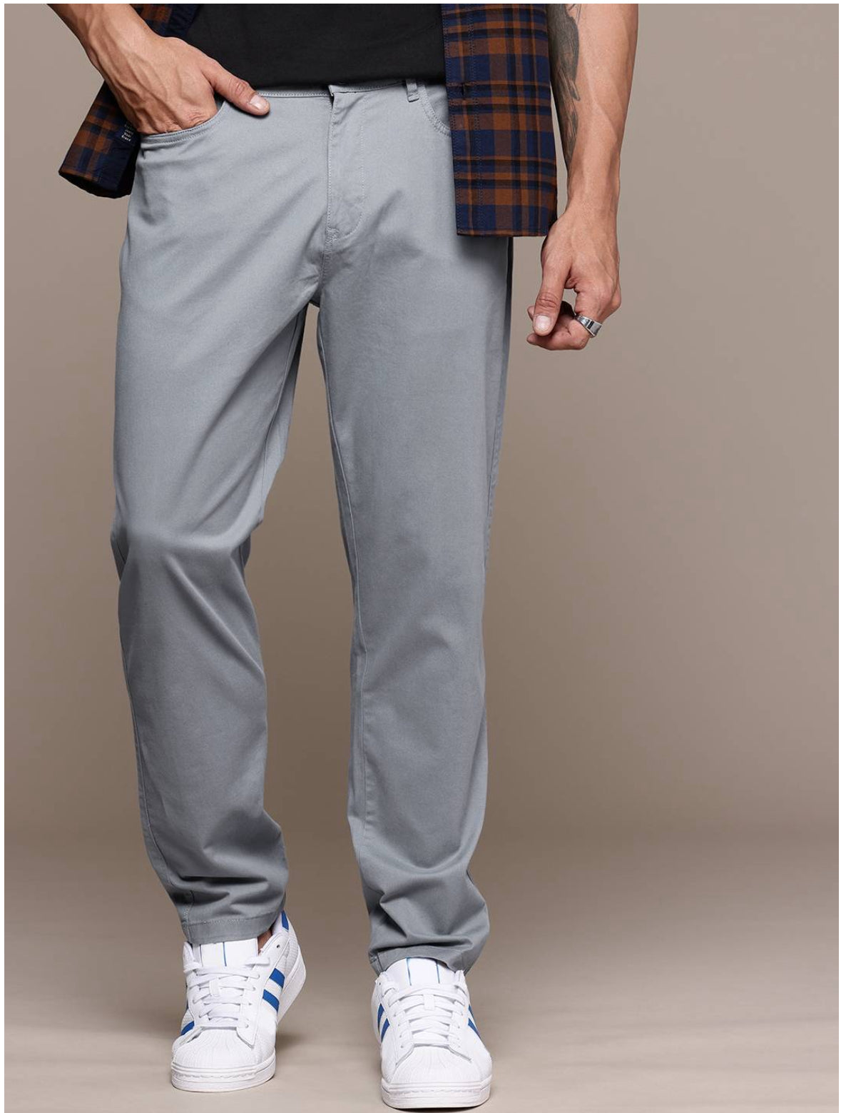 The Life Co. Men Relaxed Fit Chinos Trouser -32040329