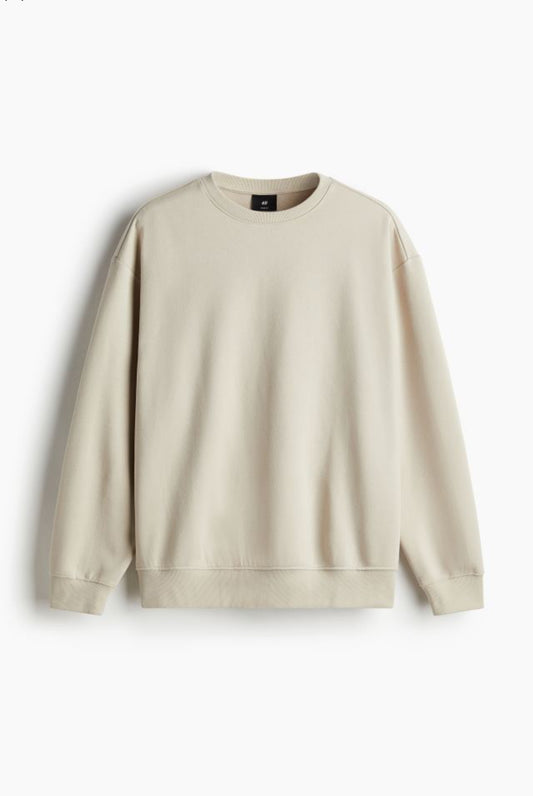 Loose Fit Sweatshirt -Light beige -0970818035