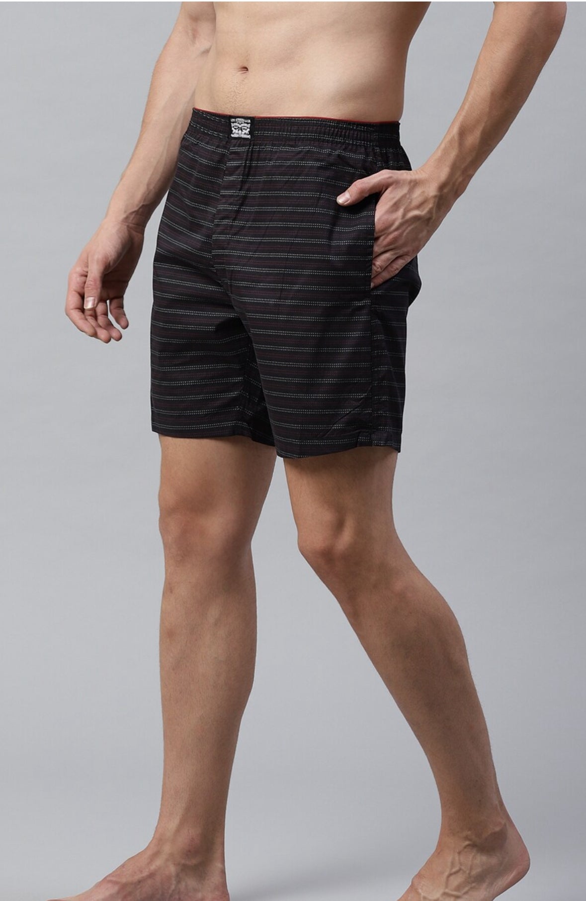 Men Assorted Striped Pure Cotton Boxers Shorts-300 ls-023