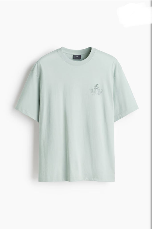 LOOSE FIT PRINTED T-SHIRT -Sage green/Angel Ridge -0967955133
