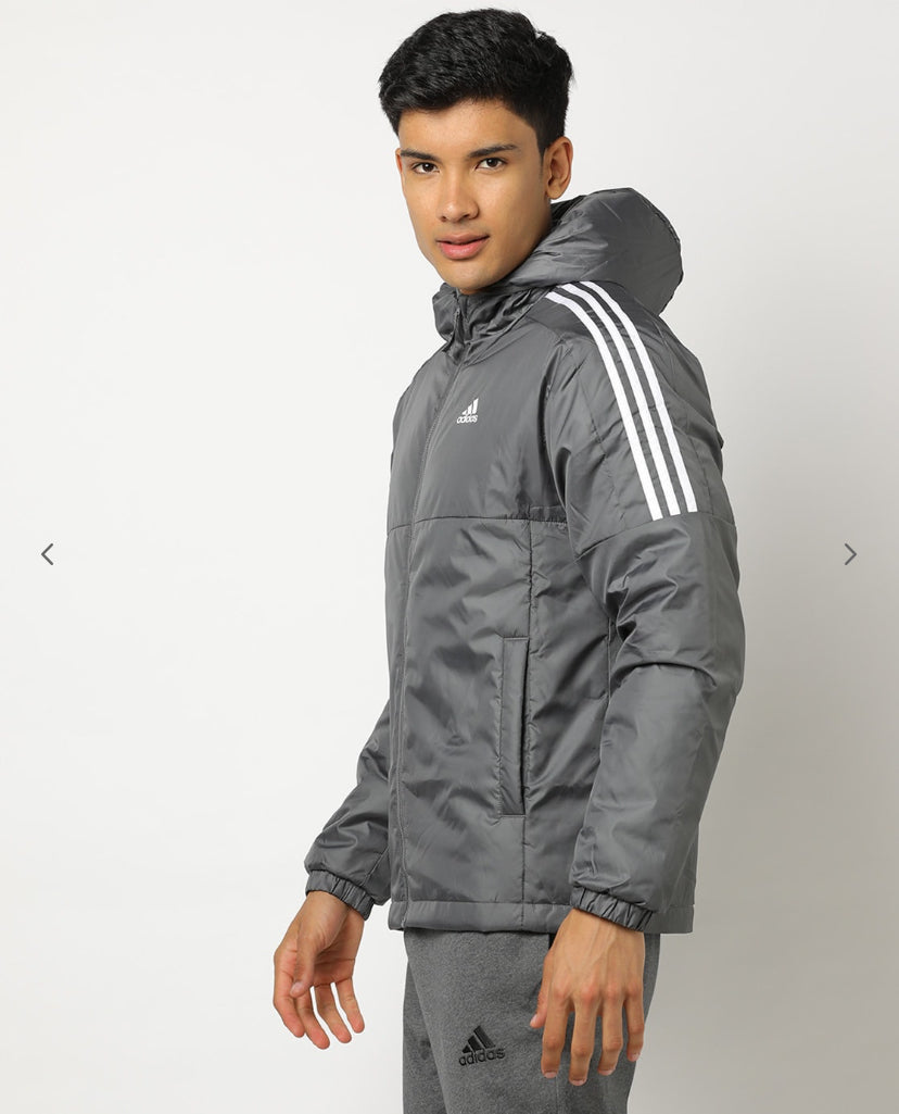 Zip Front Hooded Jacket With Slip Pocket-he2977