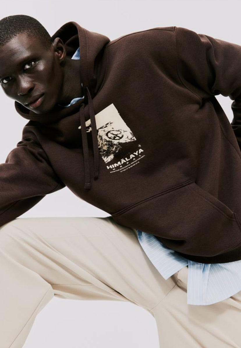 Relaxed Fit Printed hoodie -1019679059