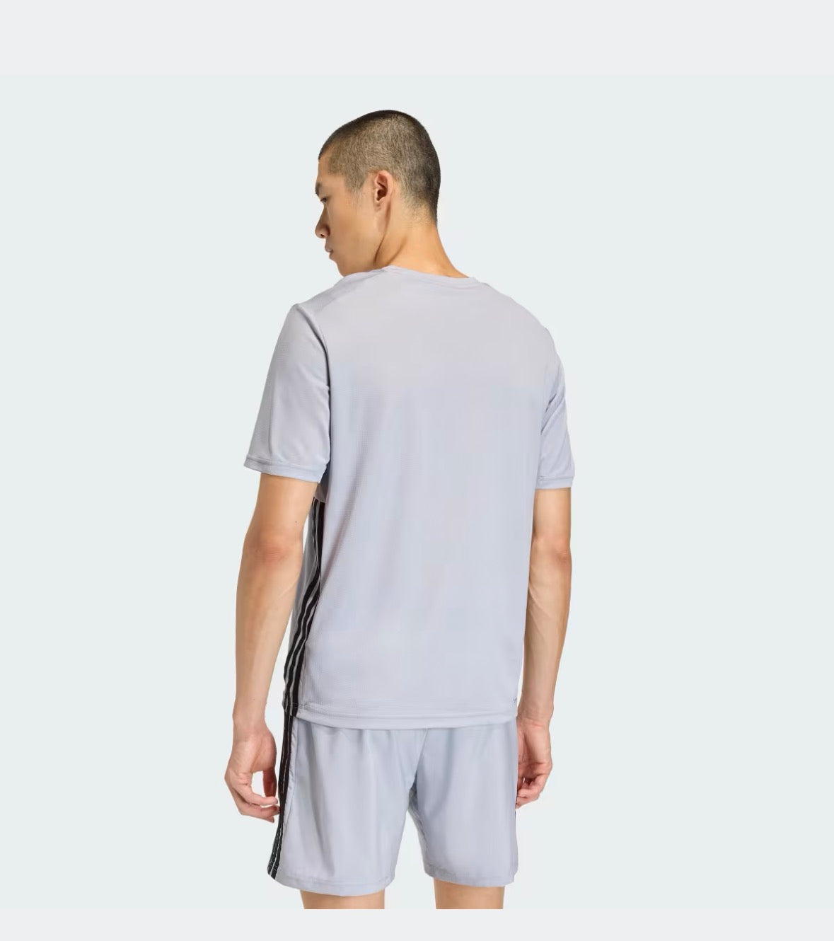 WORKOUT ESSENTIALS BASE 3-STRIPES T-SHIRT -grey-Kc5286