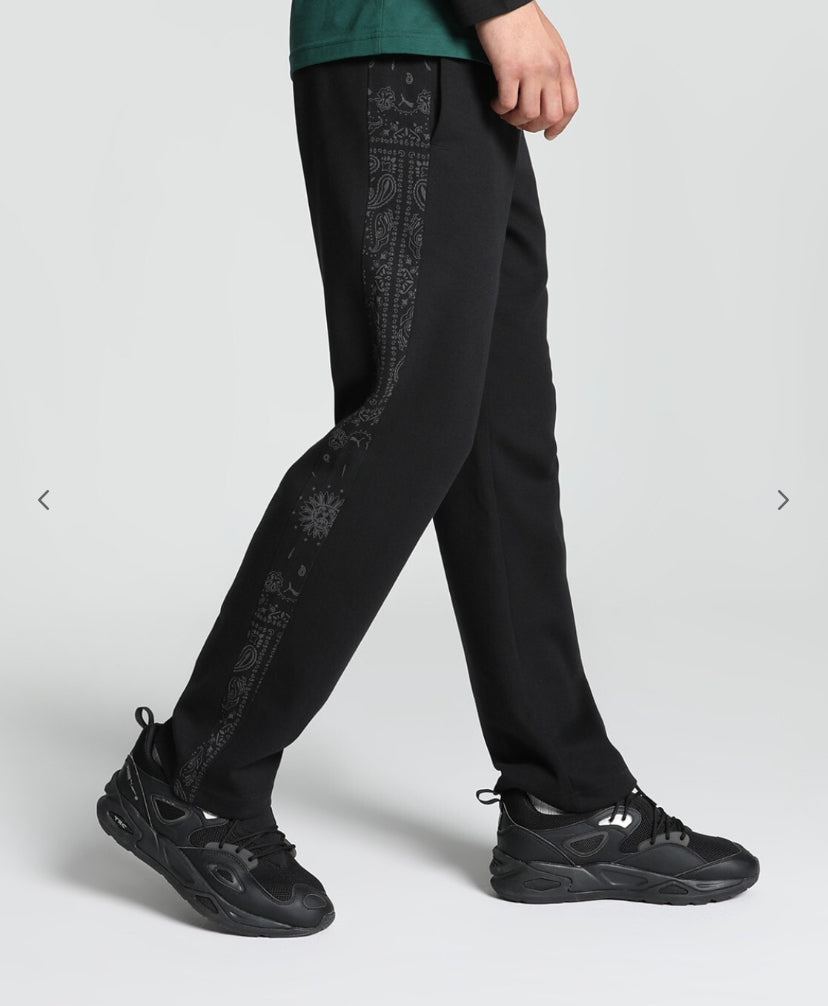 Men Straight Track Pants With Logo Embroidery -679668 01