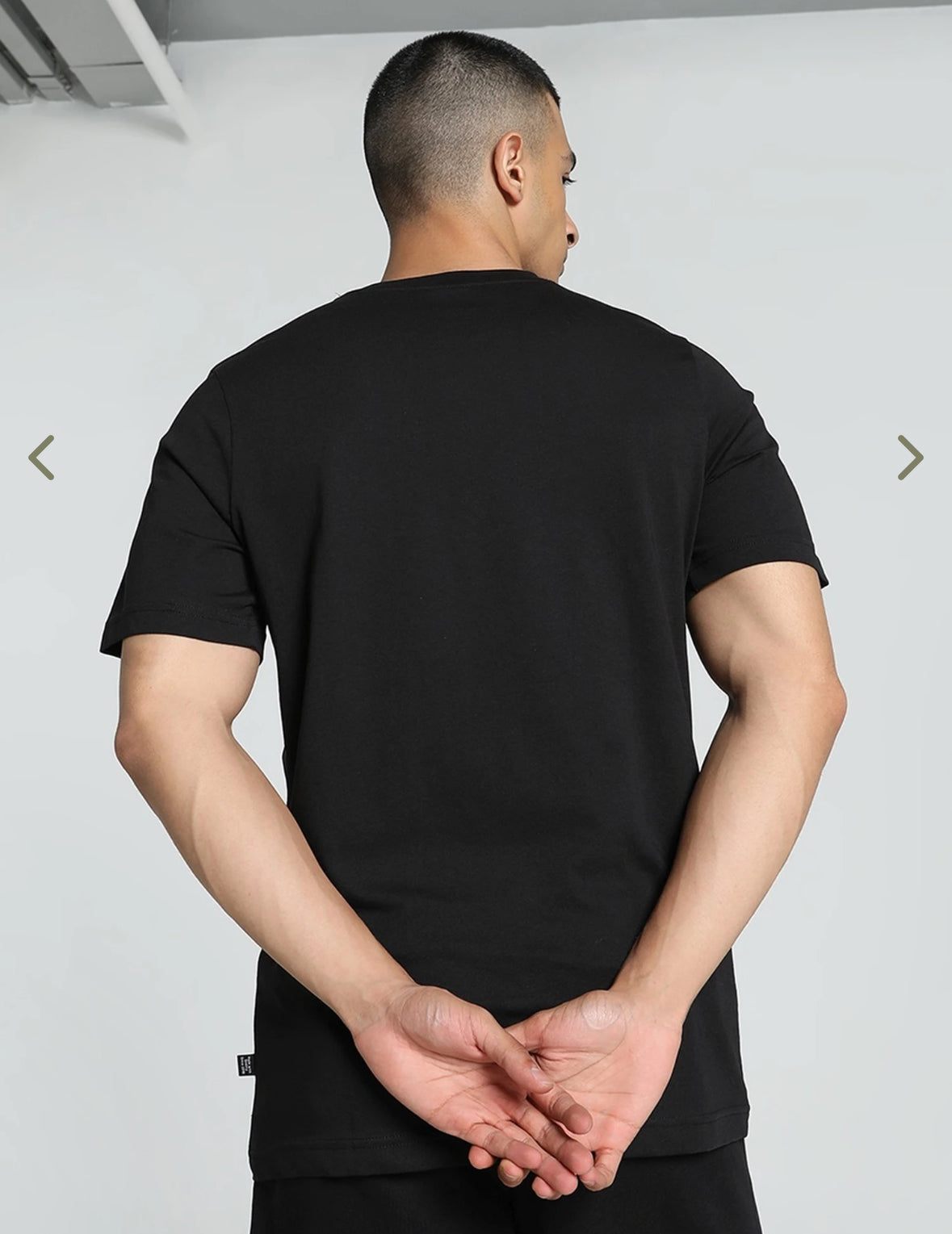 Puma Black Cotton Regular Fit T-Shirts-689512 01