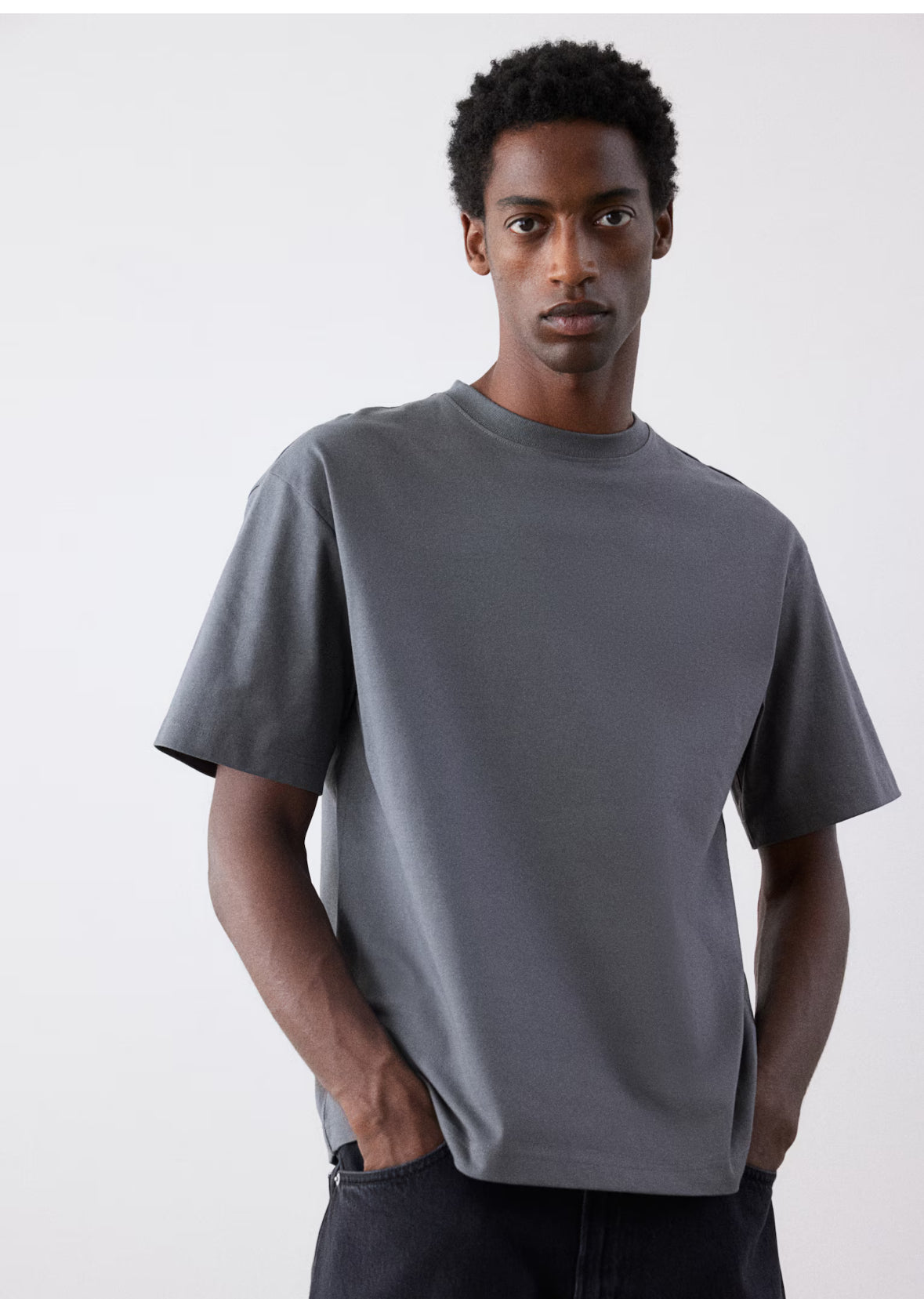Loose Fit T-shirt -Dark grey -0608945137
