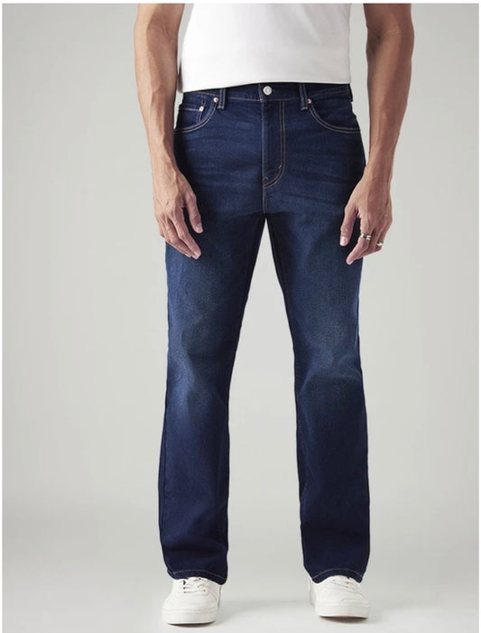 MEN'S 513 DARK BLUE SLIM STRAIGHT FIT MID RISE JEANS -0038i-0055