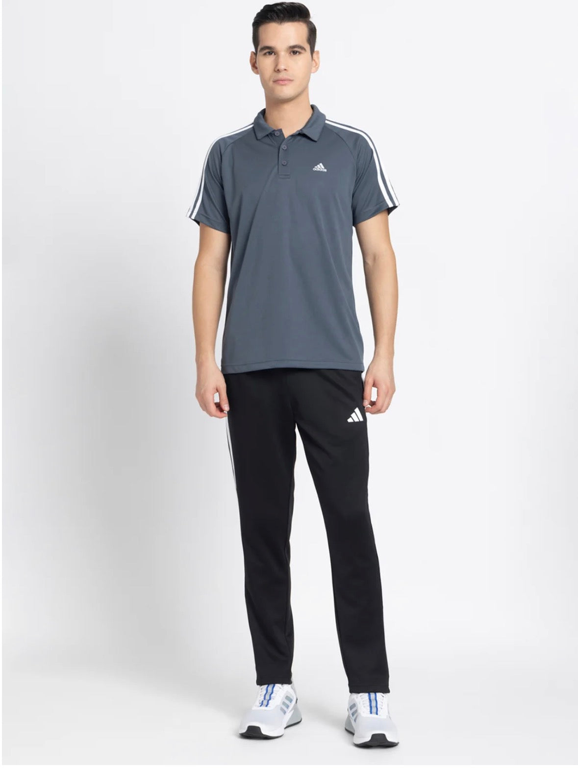 ADIDAS 3 Striped Men Black Track Pants Fl5733