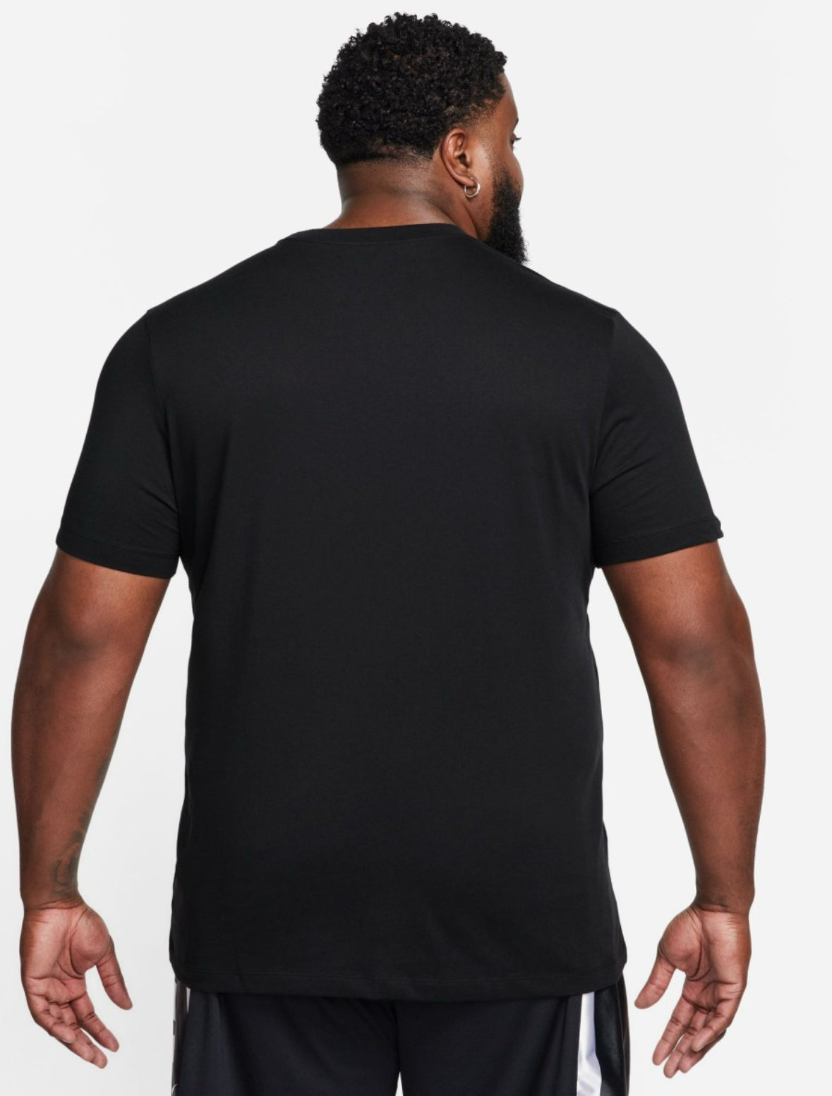 Men Printed Round Neck Cotton Blend Black T-Shirt-dz2703-010