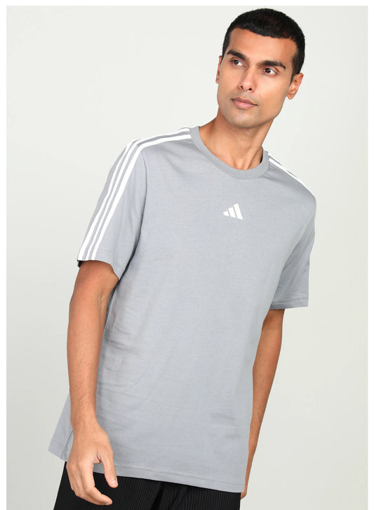 ADIDAS Solid Men Round Neck Grey T-Shirt -Je6915