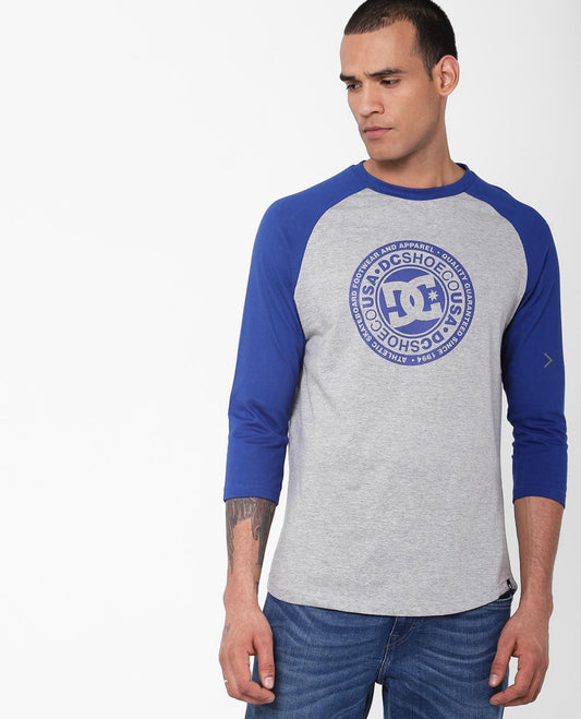 Research Print Slim Fit Crew-Nect T-shirt-Edyzt03832