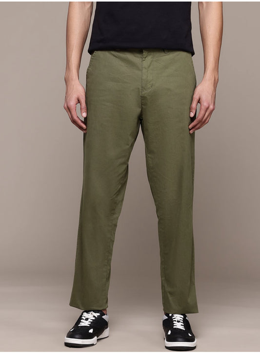 The Lifestyle Co. Men Pure Cotton Relax-olive-30195773