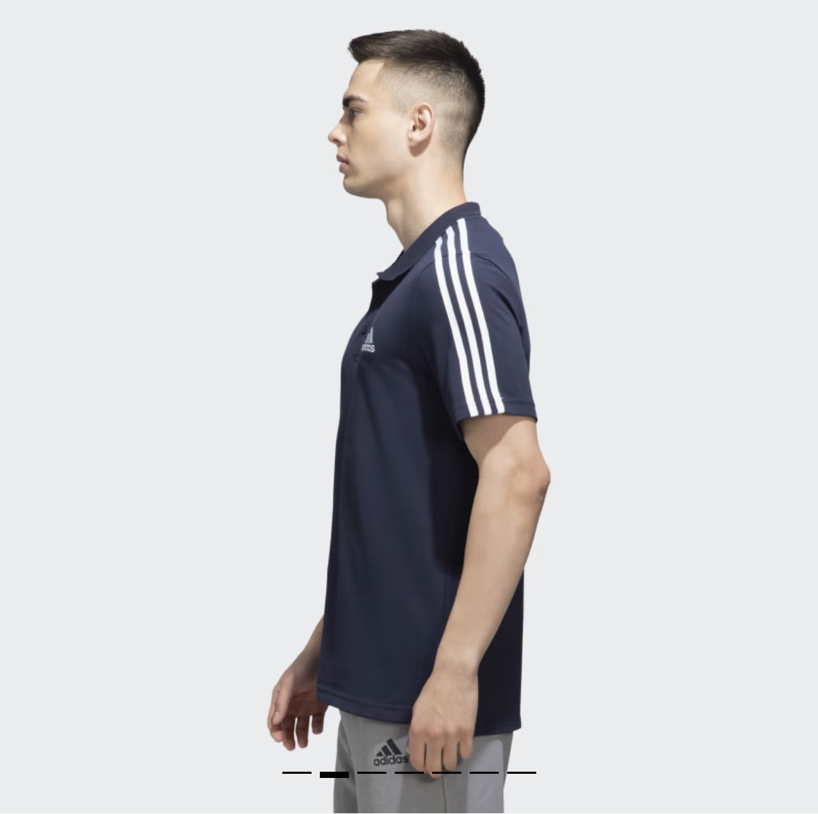 3 STRIPES POLO TEE -blue-hz8956