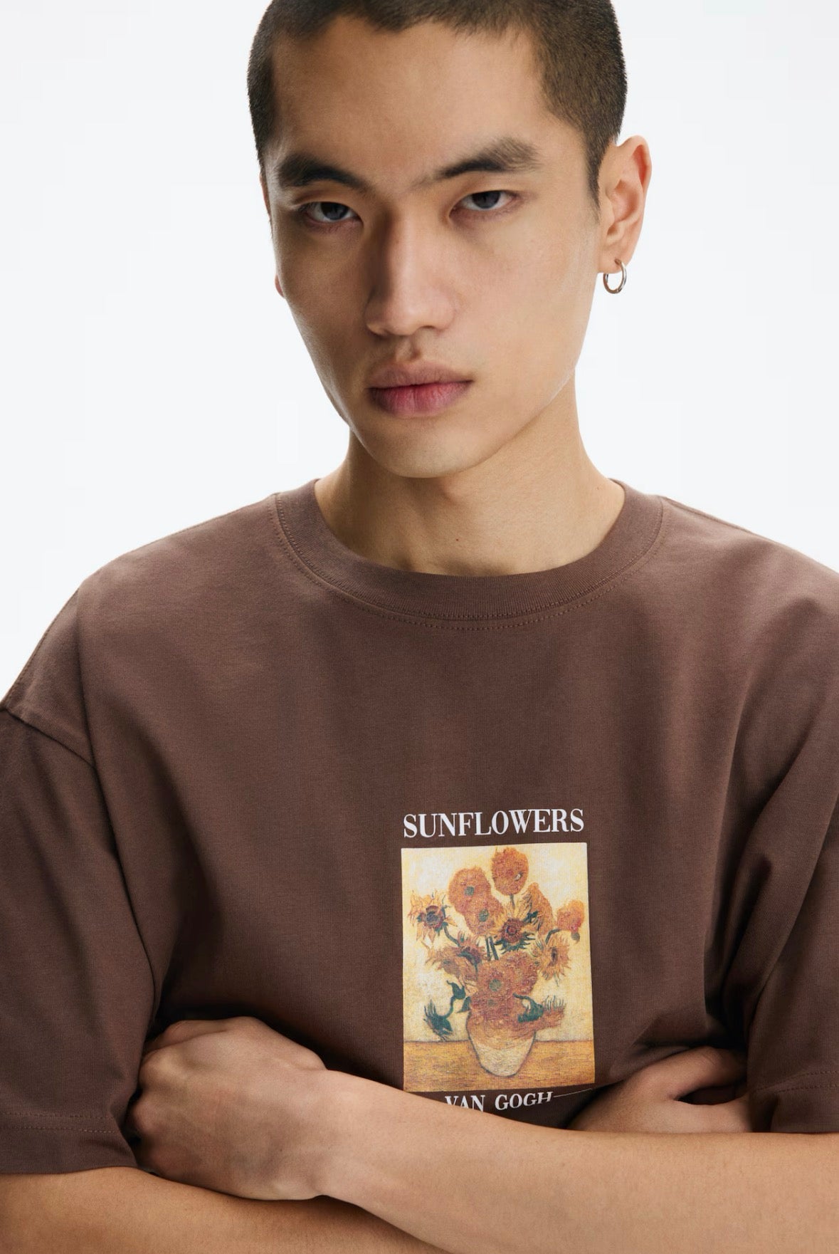 Loose Fit T-Shirts Brown /Van Gogh-0972640170