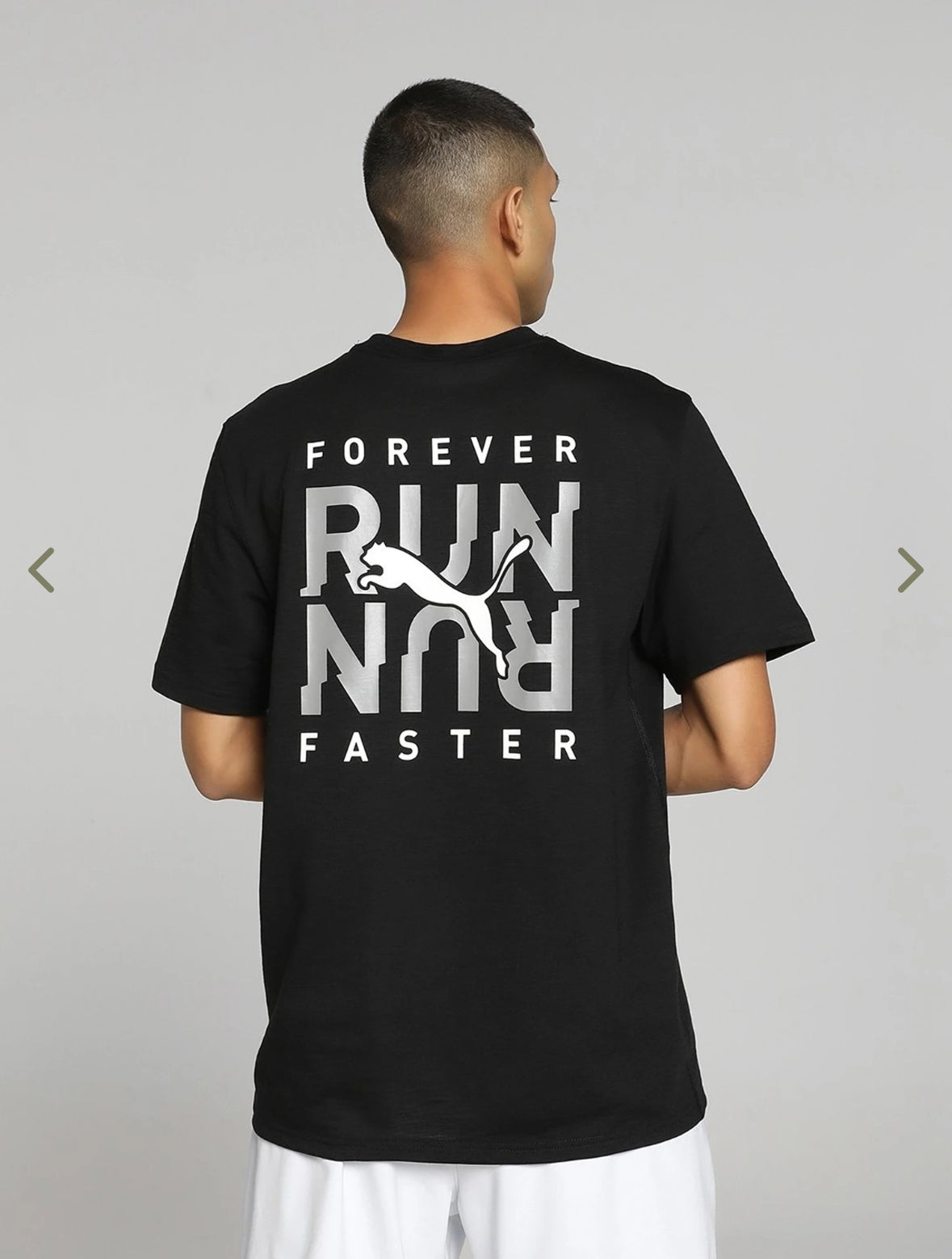 Puma Black Regular Fit Printed Sports T-Shirt -526187 01