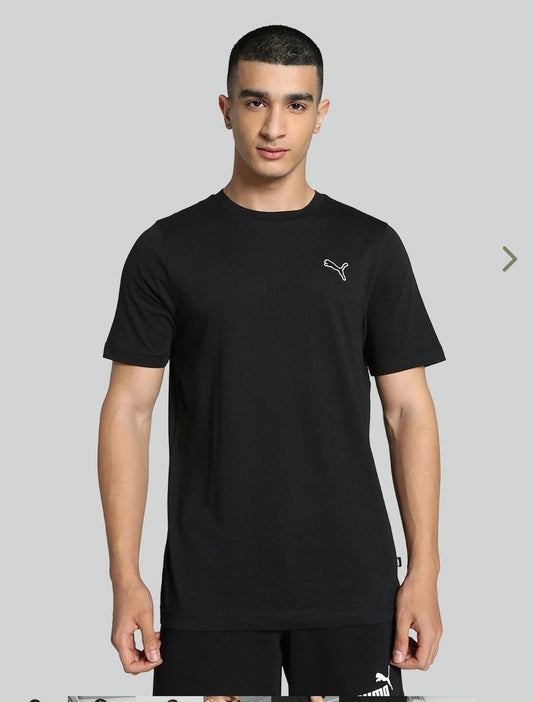 Puma Black Cotton Regular Fit T-Shirts-689512 01