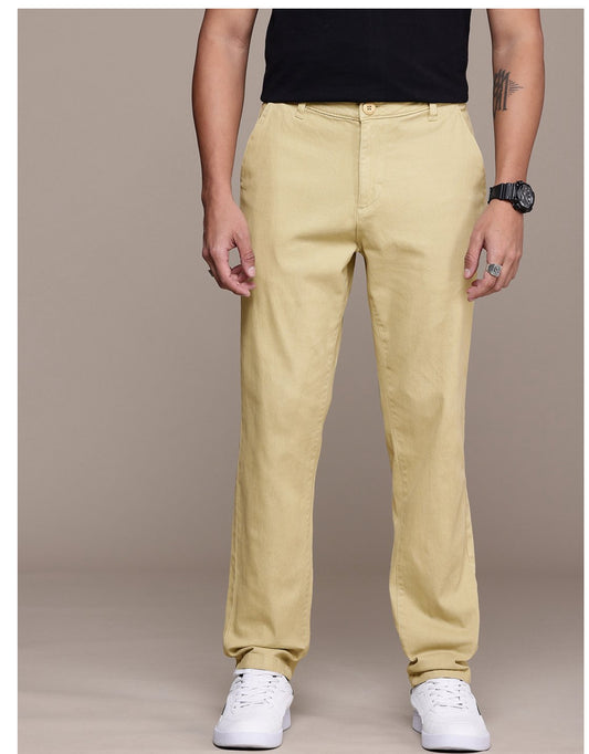The lifestyles Co. Men Chinos Trouser-beige-29277484