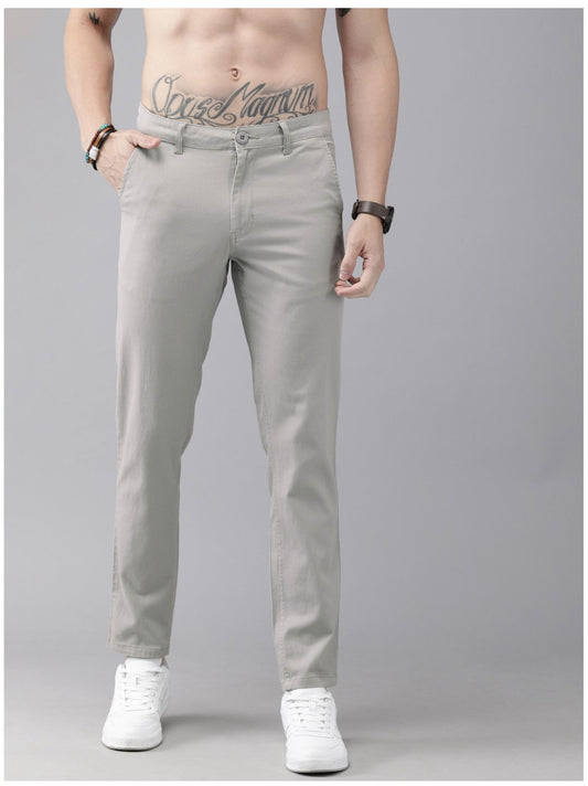 Men Grey Regular Fit Solid -13859292