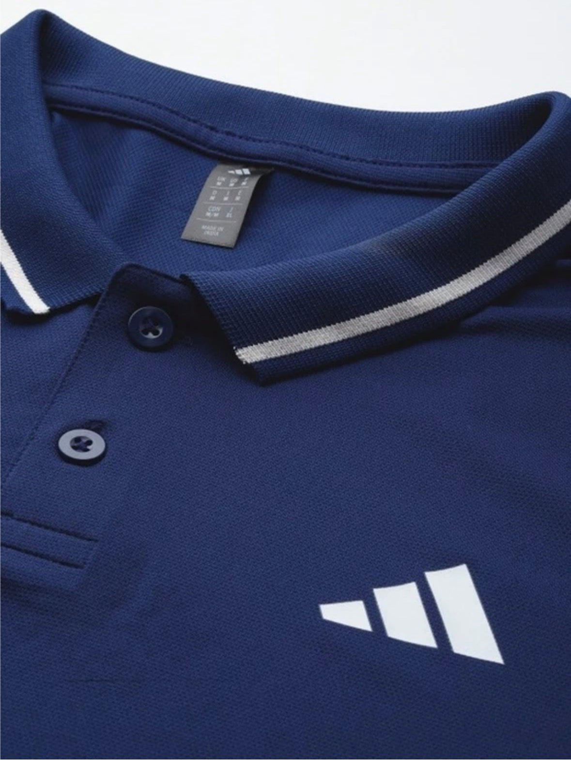 Men Graphic Printed polo Neck Polyester Blue-Jf8425