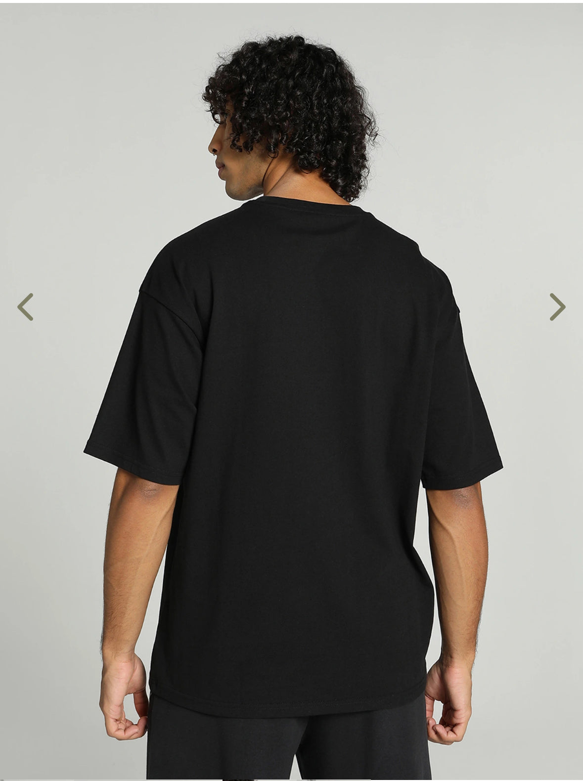 Puma Classics Black Relaxed Fit Oversized Crew T-Shirt
-628369 01