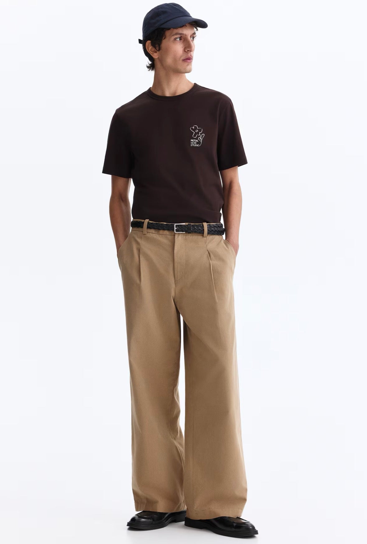Regular Fit CoolMax T-Shirts-Dark Brown/ Petal Noir Stadio-1321863001