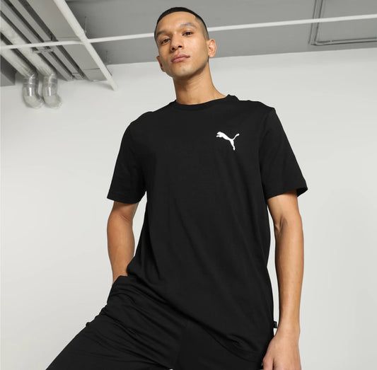 Men Solid Round Neck Pure Cotton Black T-shirt-683736 51