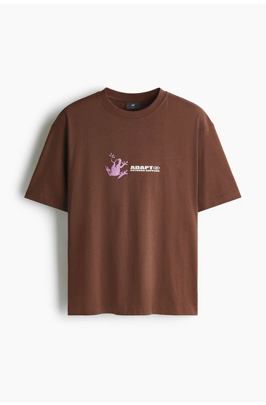 Loose Fit T-Shirts-Brown/Adapt-0967955187
