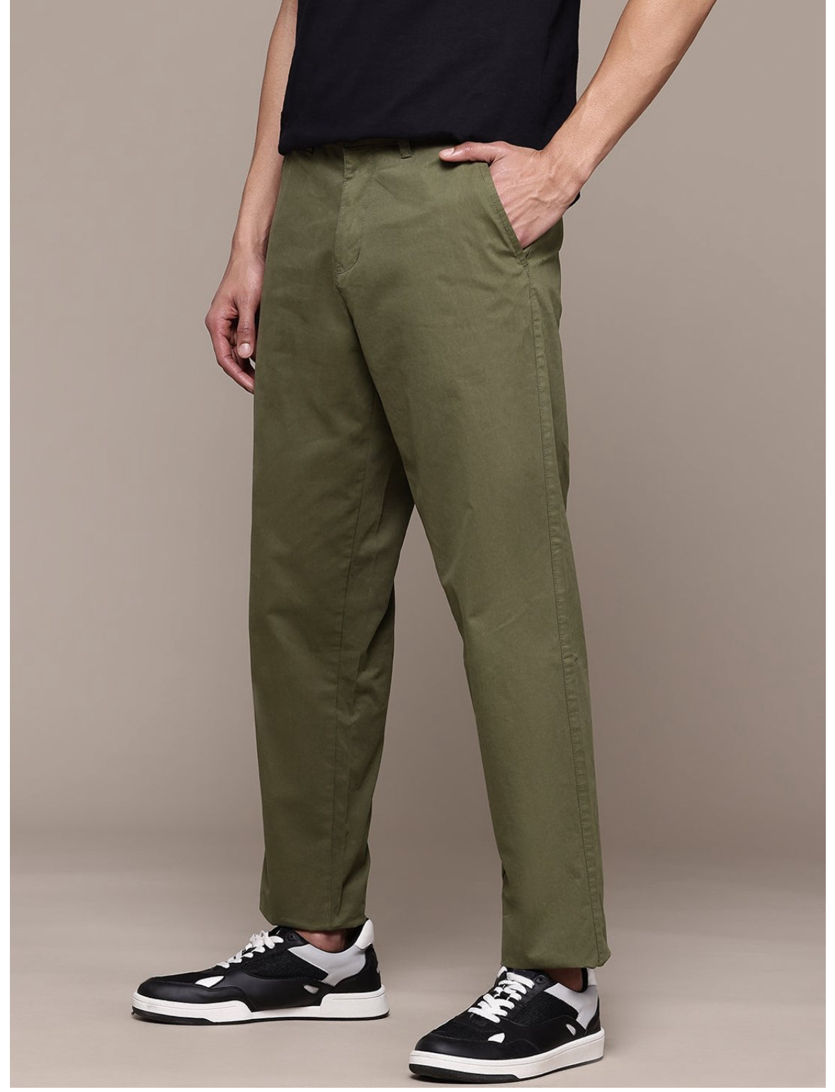 The Lifestyle Co. Men Pure Cotton Relax-olive-30195773