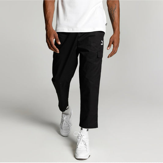 Classics woven Pants Men Solid Black Track Pants-535605 01