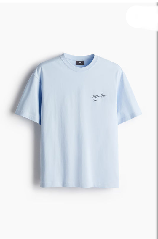 LOOSE FIT PRINTED T-SHIRT -Light blue/Le Club Bleu -0967955116