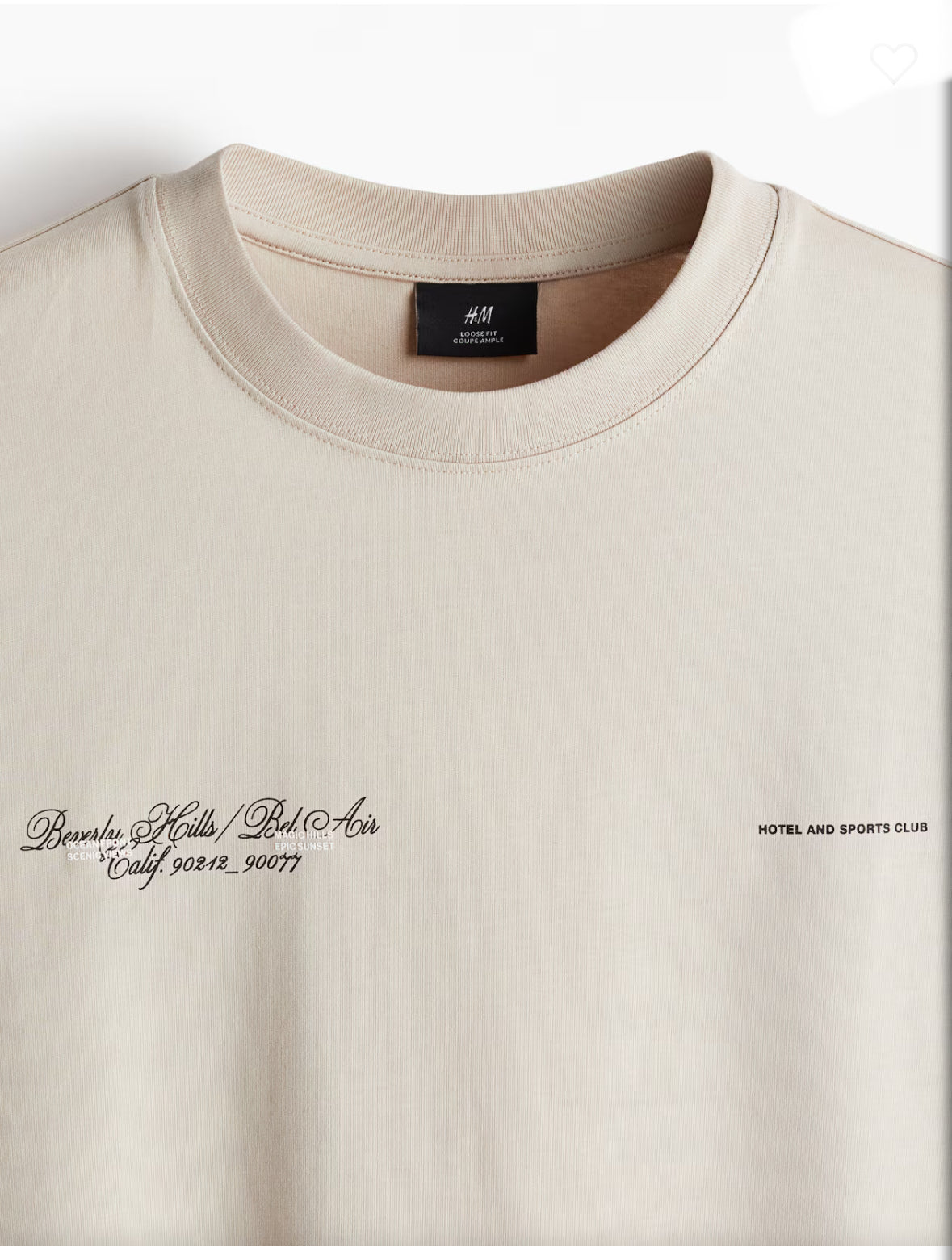 LOOSE FIT PRINTED T-SHIRT -Beige/Beverly Hills -1227157033