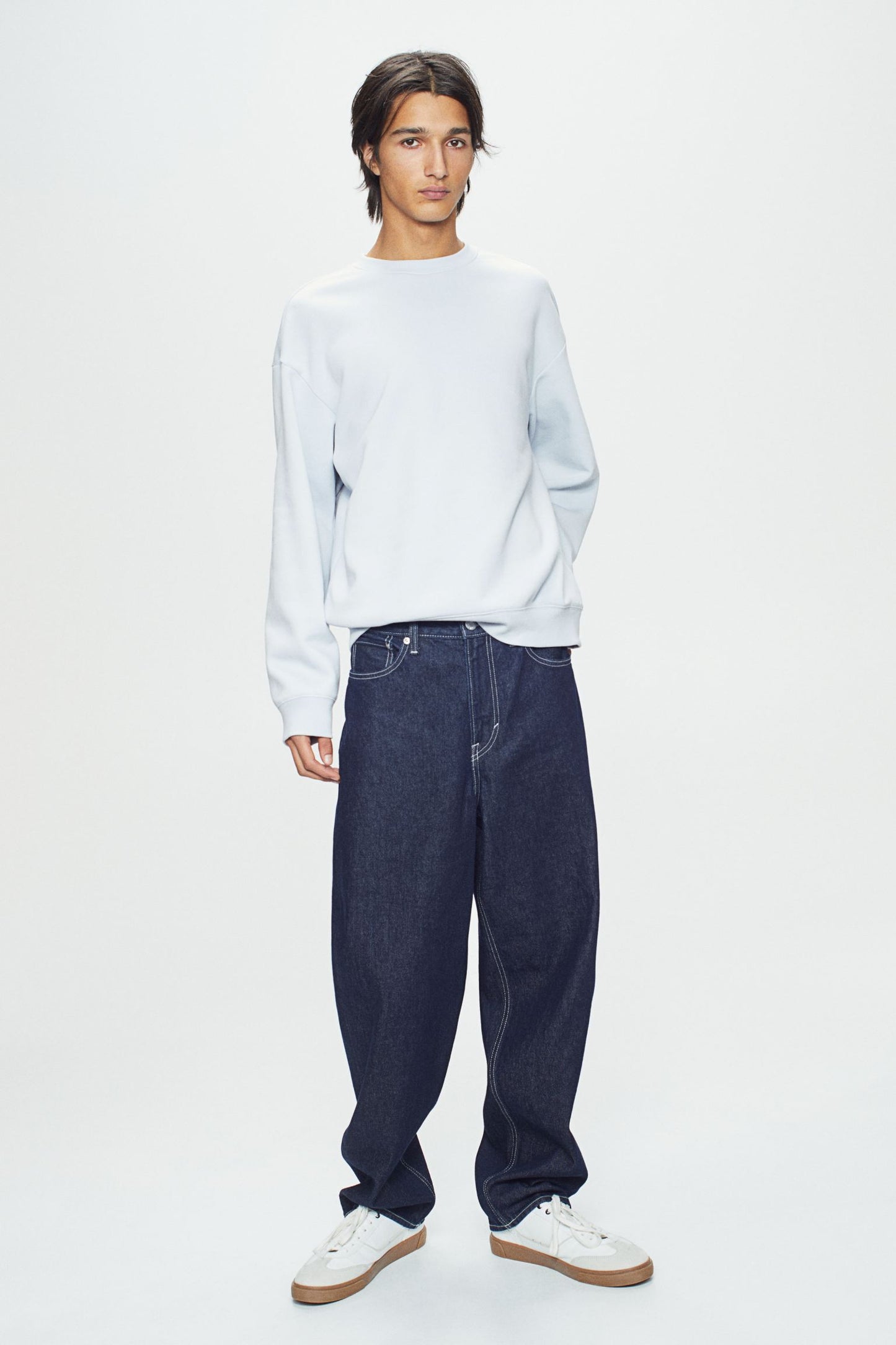 Loose Fit Sweatshirt -Light blue -0970818074