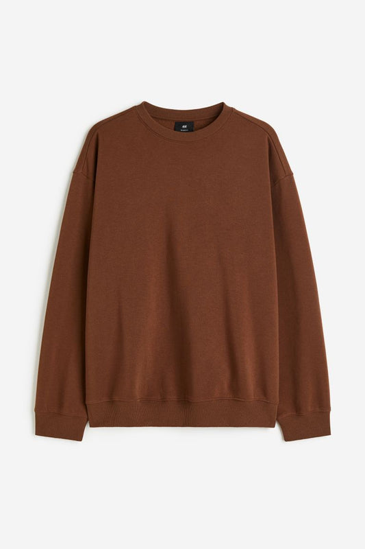 Loose Fit Sweatshirt -Brown -0970818070