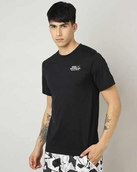 Regular Fit DF UV Hyversa Typographic Print T-Shirt -dx0907-010