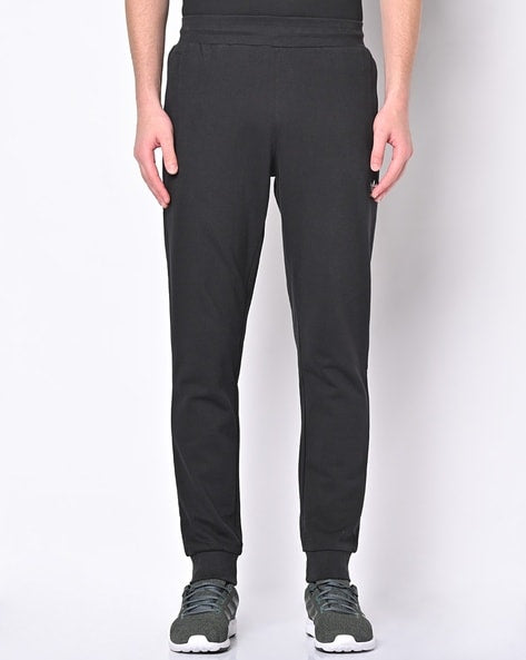 Men Slim Fit Joggers with Placement Logo -hc5126