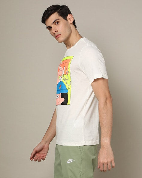 Men Doremon Print Regular Fit Crew-Neck T-Shirt -Fj1100-133